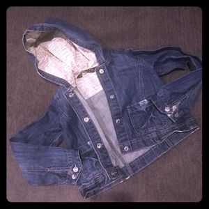 Mustard Pie Hooded Denim Jacket Size 6